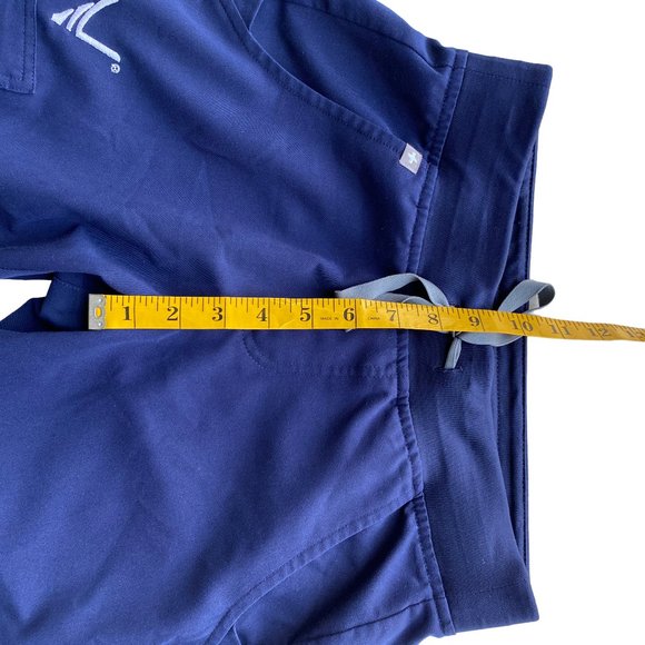 FIGS Technical Collection Zamora Ankle Cuff Tapered Leg Blue Scrub Jogger Pants - Picture 13 of 16